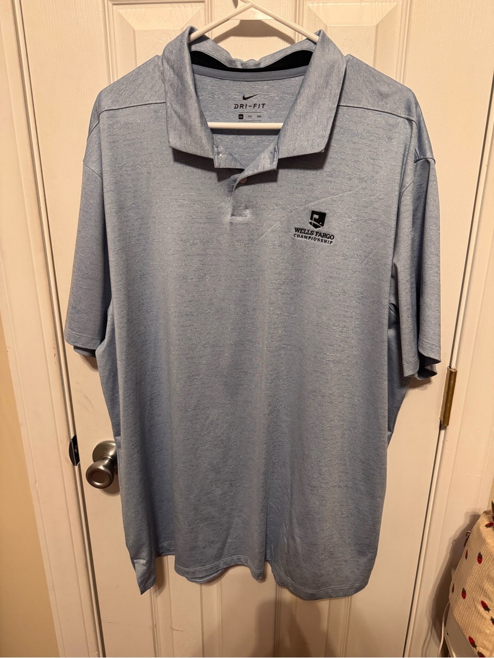 Nike Light Blue Dri-FIT Polo with Wells Fargo Championship Logo 2X